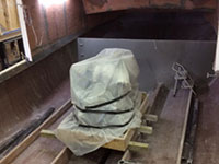 36 Lobster fishing vessel in finishing shop